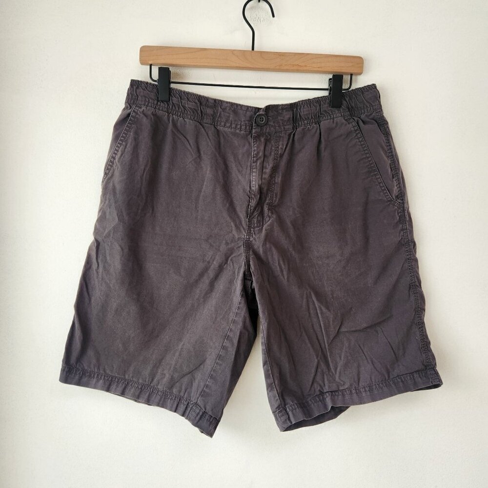 $10 SALE Columbia Regular Fit Grey Cotton Hiking Shorts Camping Outdoor Men's 36